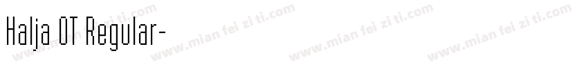 Halja OT Regular字体转换